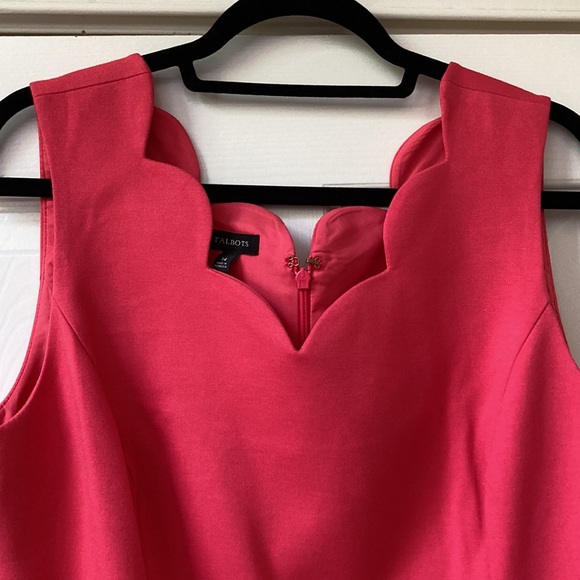 Talbots New with tags Scallop neckline dress with back zipper - Picture 2 of 10